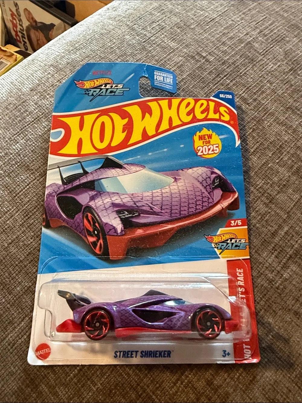 Hot Wheels Street Shrieker Let’s Race 3/5 New for 2025 Purple Supercar New